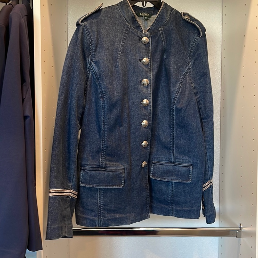 Lauren Ralph Lauren Denim Military Jacket